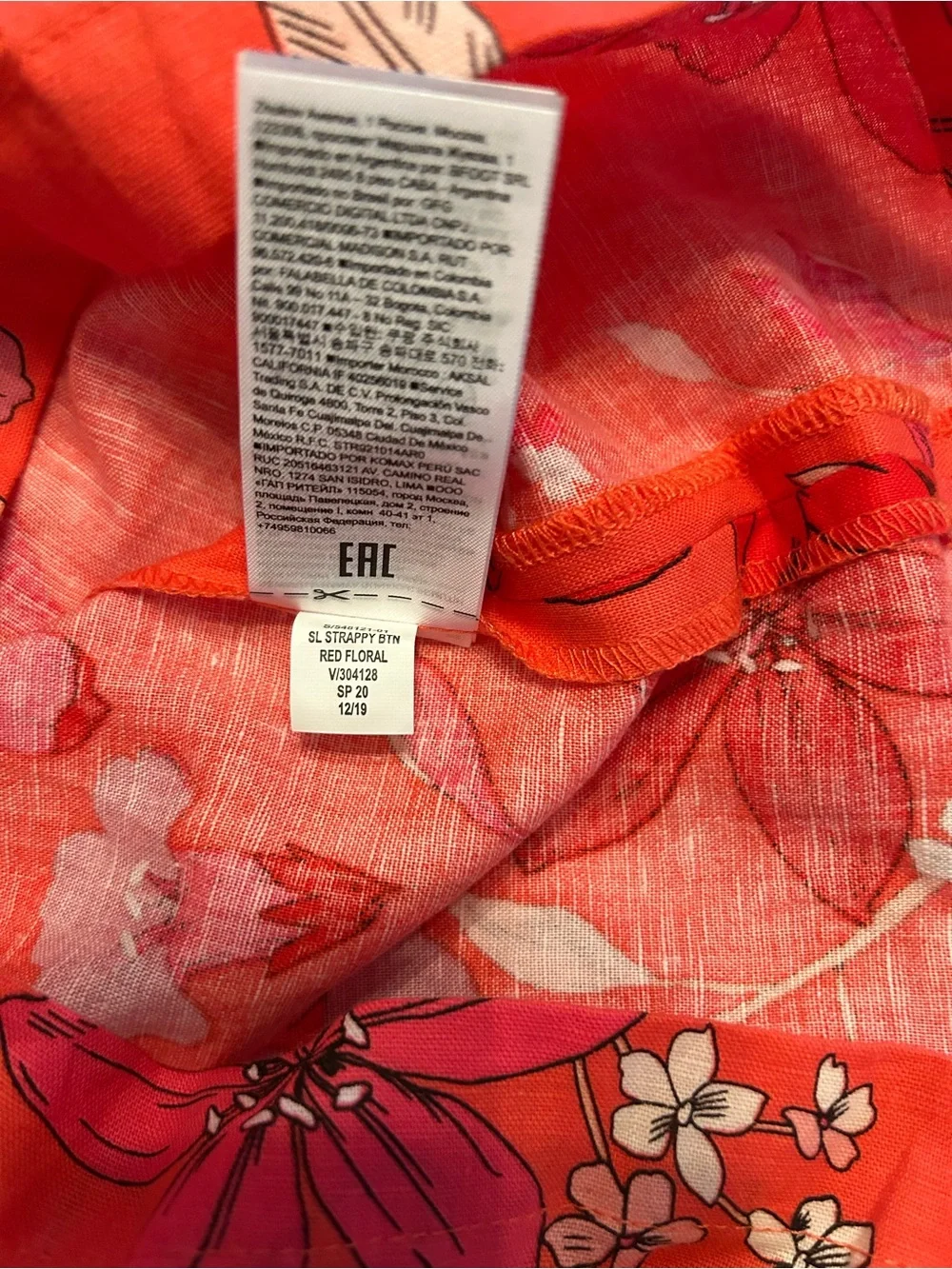Banana Republic Floral Spaghetti-Strap Wide-Leg Crop Jumpsuit in Coral Size 8